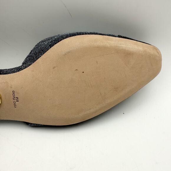 Veronica Beard Womens Cecile Denim Cap Toe Slingback Heel US 8 M Blue Black NWOB - Picture 13 of 13